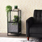 Household Essentials 28.15" Libreria a 2 ripiani con traliccio