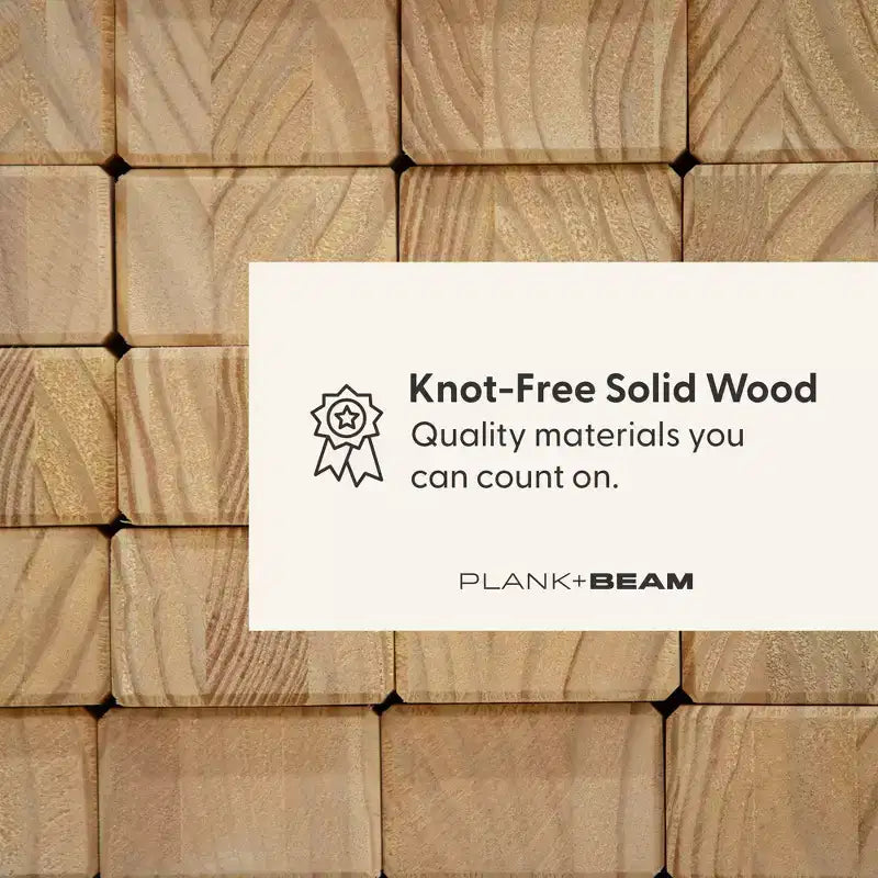 Comodino Plank+Beam in legno massello con 1 cassetto per camera da letto