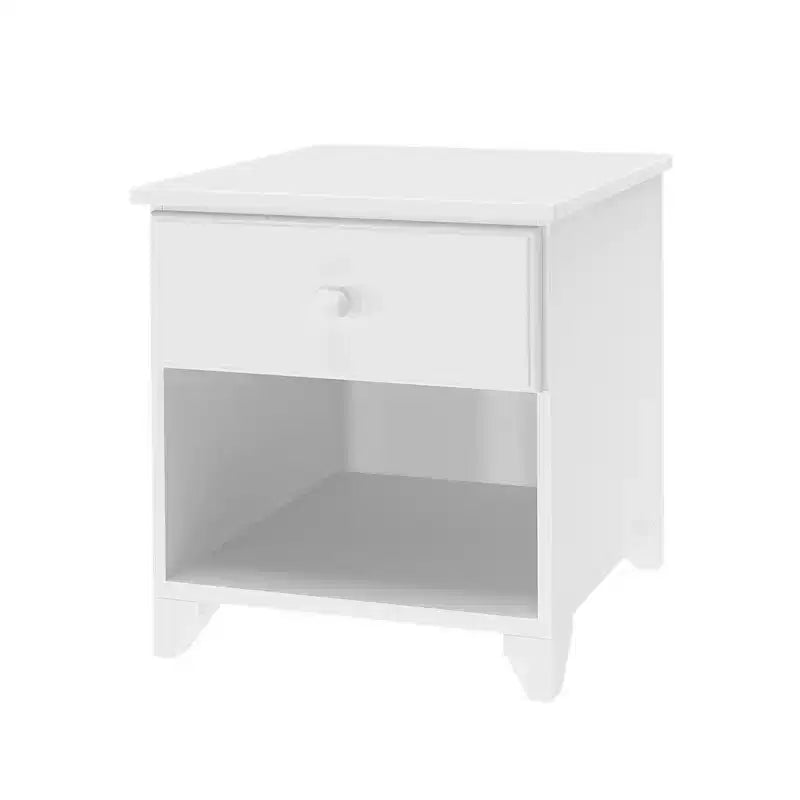 Comodino Plank+Beam in legno massello con 1 cassetto per camera da letto