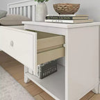 Comodino Plank+Beam in legno massello con 1 cassetto per camera da letto
