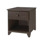 Comodino Plank+Beam in legno massello con 1 cassetto per camera da letto