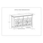 WyndenHall Stratford Credenza/Madia Grande a 4 Ante