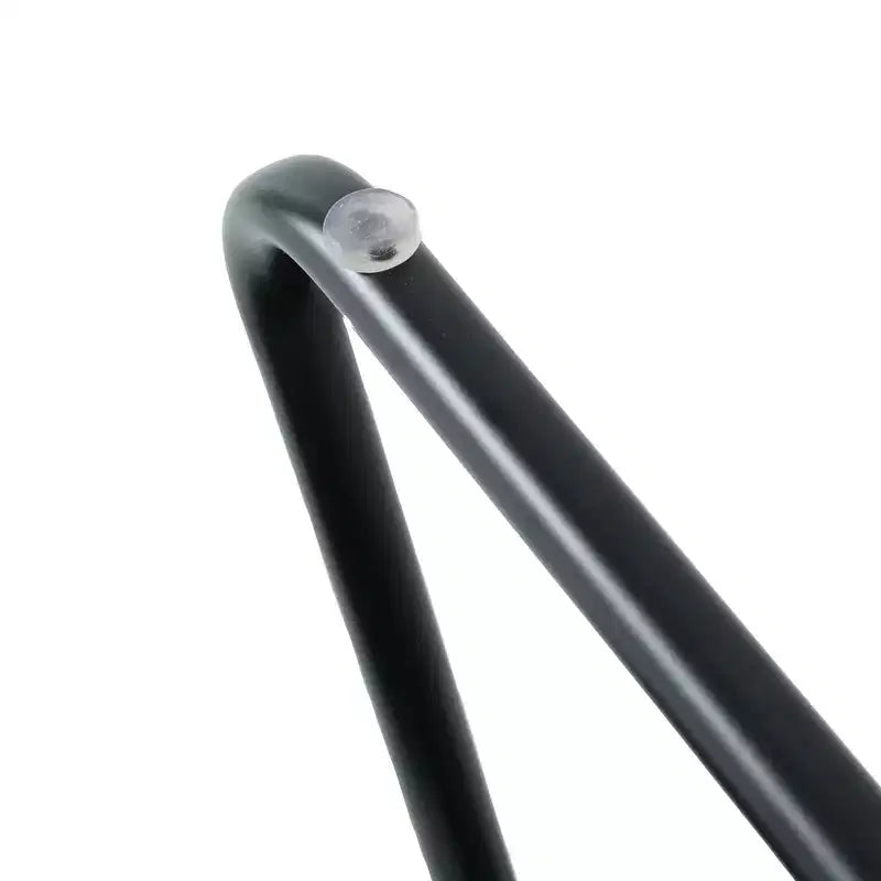 LeisureMod Tavolino da caffè a 3 livelli, venatura del legno bianco e metallo nero