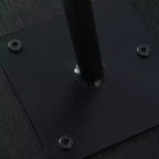 LeisureMod Tavolino da caffè a 3 livelli, venatura del legno bianco e metallo nero