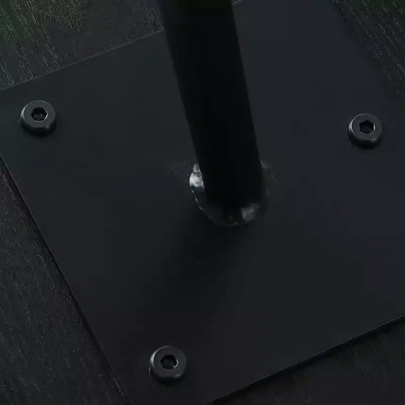 LeisureMod Tavolino da caffè a 3 livelli, venatura del legno bianco e metallo nero