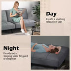 Divano Letto Futon Convertibile Pieghevole Costway con Schienale Regolabile in 6 Posizioni