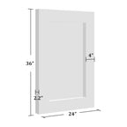 Dovelina Specchio Rettangolare in Legno con Bordo Largo da Appendere Specchio Decorativo da Parete (Set di 2)