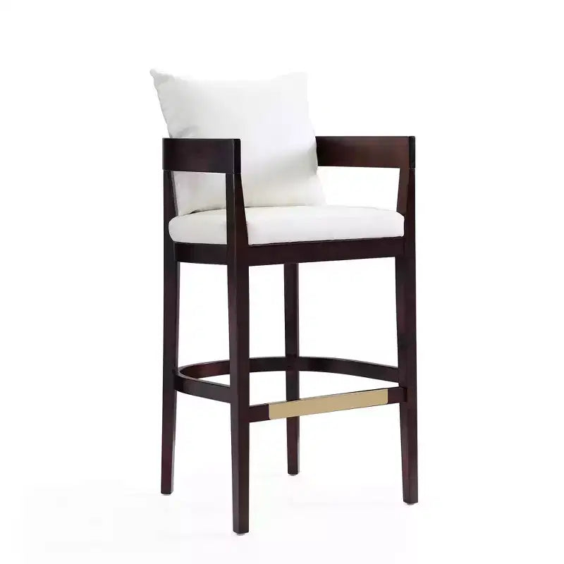 Set di 3 sgabelli da bar Ritz imbottiti in legno di faggio - Manhattan Comfort