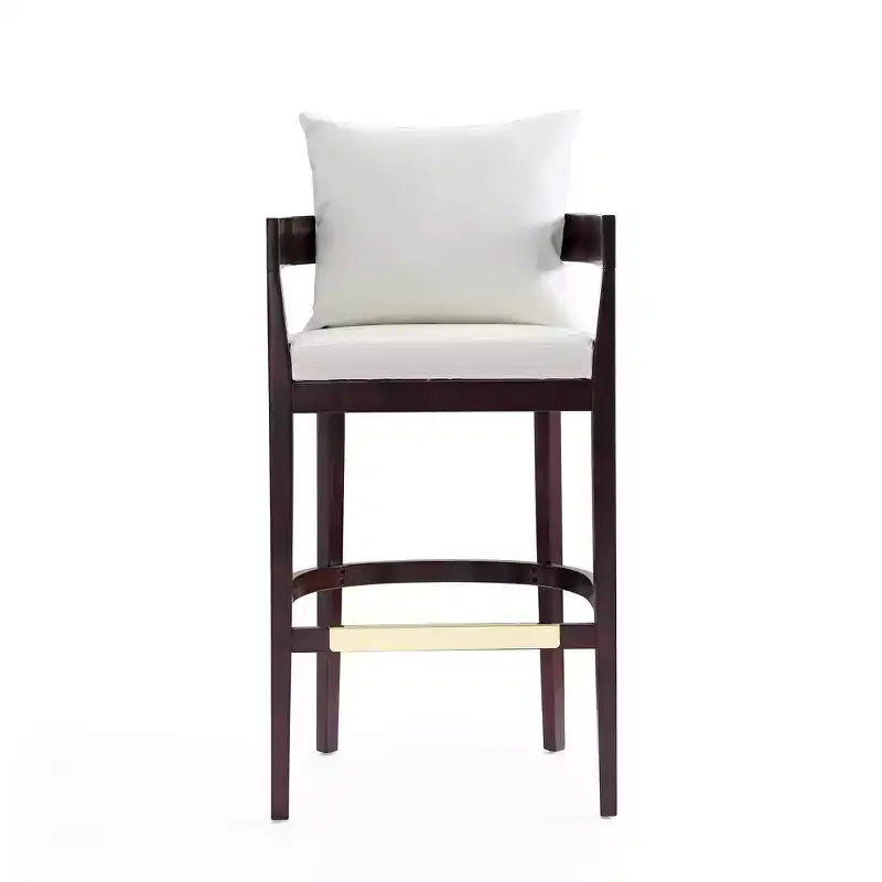 Set di 3 sgabelli da bar Ritz imbottiti in legno di faggio - Manhattan Comfort