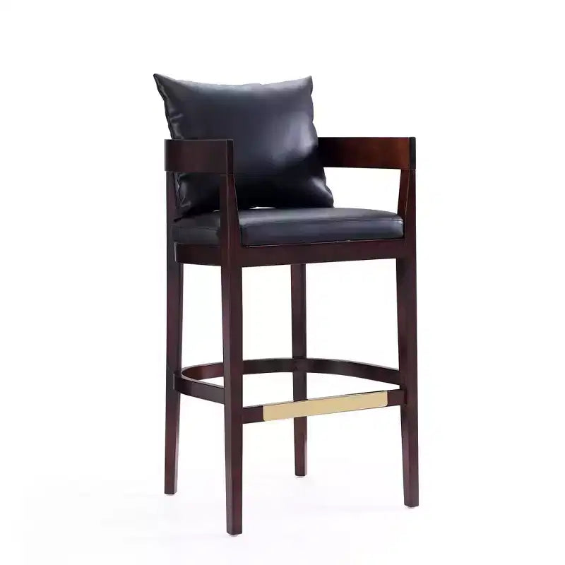 Set di 3 sgabelli da bar Ritz imbottiti in legno di faggio - Manhattan Comfort