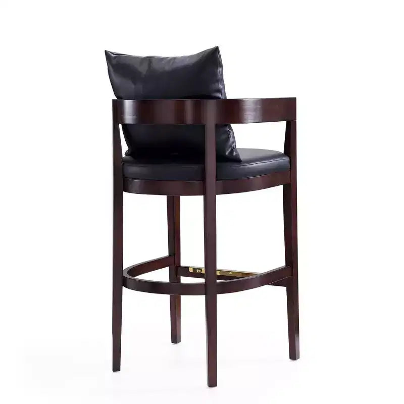 Set di 3 sgabelli da bar Ritz imbottiti in legno di faggio - Manhattan Comfort
