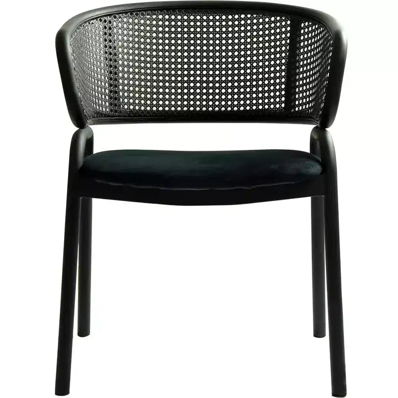 LeisureMod Ervilla Sedia da Pranzo Moderna – Comoda Poltrona Imbottita con Braccioli e Gambe in Ferro Nero, per Cucina, Sala da Pranzo, Caffè, Ristorante