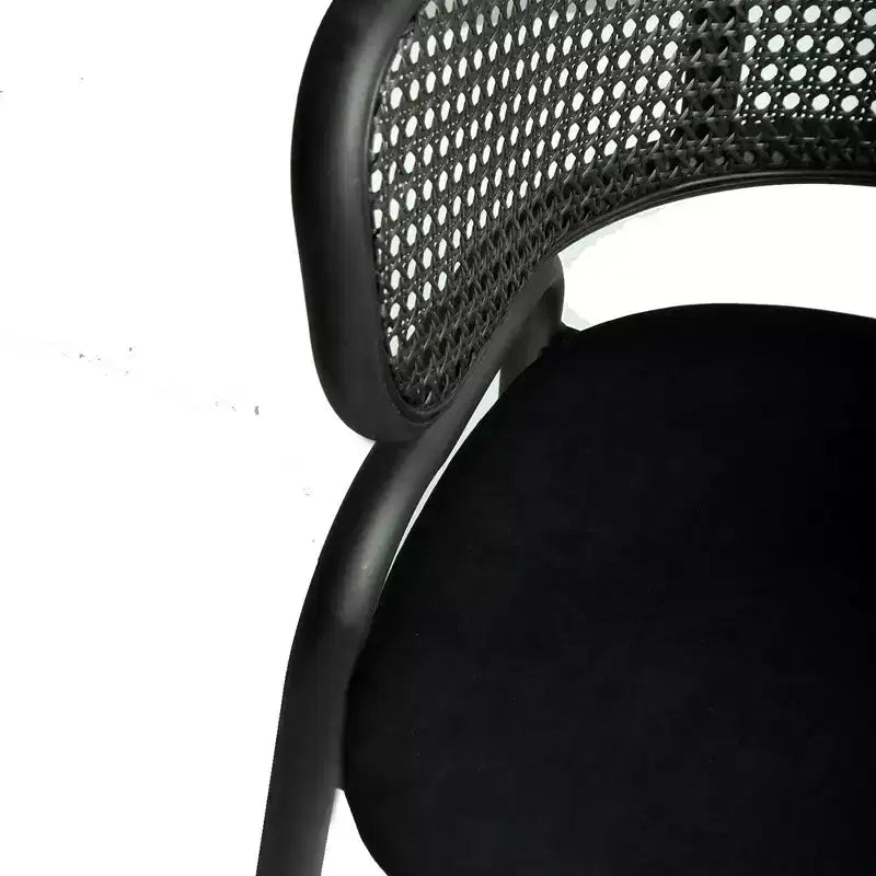 LeisureMod Ervilla Sedia da Pranzo Moderna – Comoda Poltrona Imbottita con Braccioli e Gambe in Ferro Nero, per Cucina, Sala da Pranzo, Caffè, Ristorante