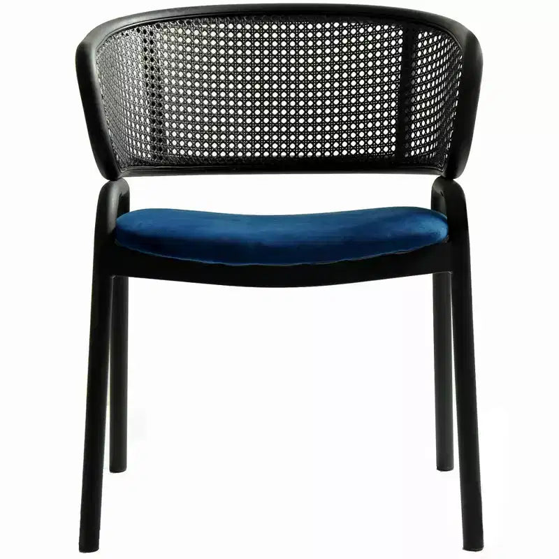 LeisureMod Ervilla Sedia da Pranzo Moderna – Comoda Poltrona Imbottita con Braccioli e Gambe in Ferro Nero, per Cucina, Sala da Pranzo, Caffè, Ristorante