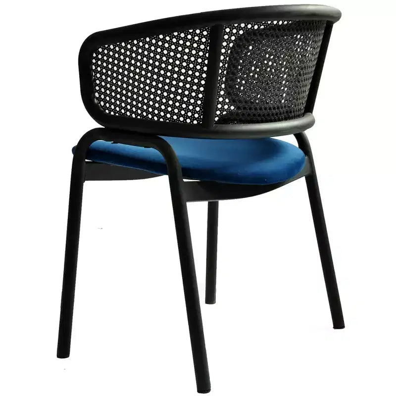 LeisureMod Ervilla Sedia da Pranzo Moderna – Comoda Poltrona Imbottita con Braccioli e Gambe in Ferro Nero, per Cucina, Sala da Pranzo, Caffè, Ristorante
