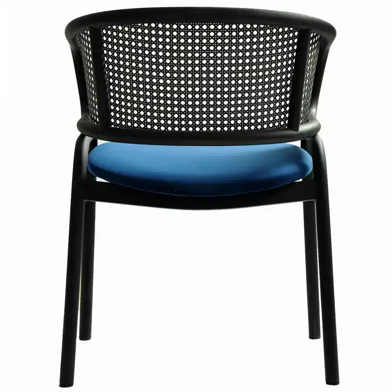LeisureMod Ervilla Sedia da Pranzo Moderna – Comoda Poltrona Imbottita con Braccioli e Gambe in Ferro Nero, per Cucina, Sala da Pranzo, Caffè, Ristorante