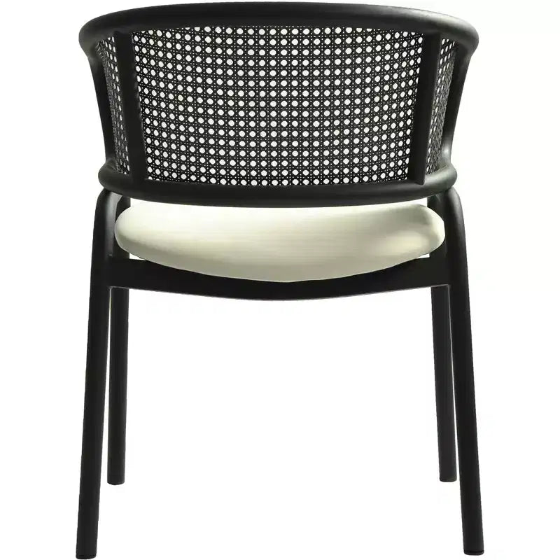 LeisureMod Ervilla Sedia da Pranzo Moderna – Comoda Poltrona Imbottita con Braccioli e Gambe in Ferro Nero, per Cucina, Sala da Pranzo, Caffè, Ristorante