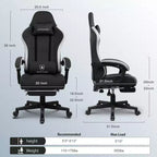GTPLAYER Sedia da Gaming Sedia da Ufficio in Tessuto con Braccioli a Collegamento Sedia Ergonomica da Computer