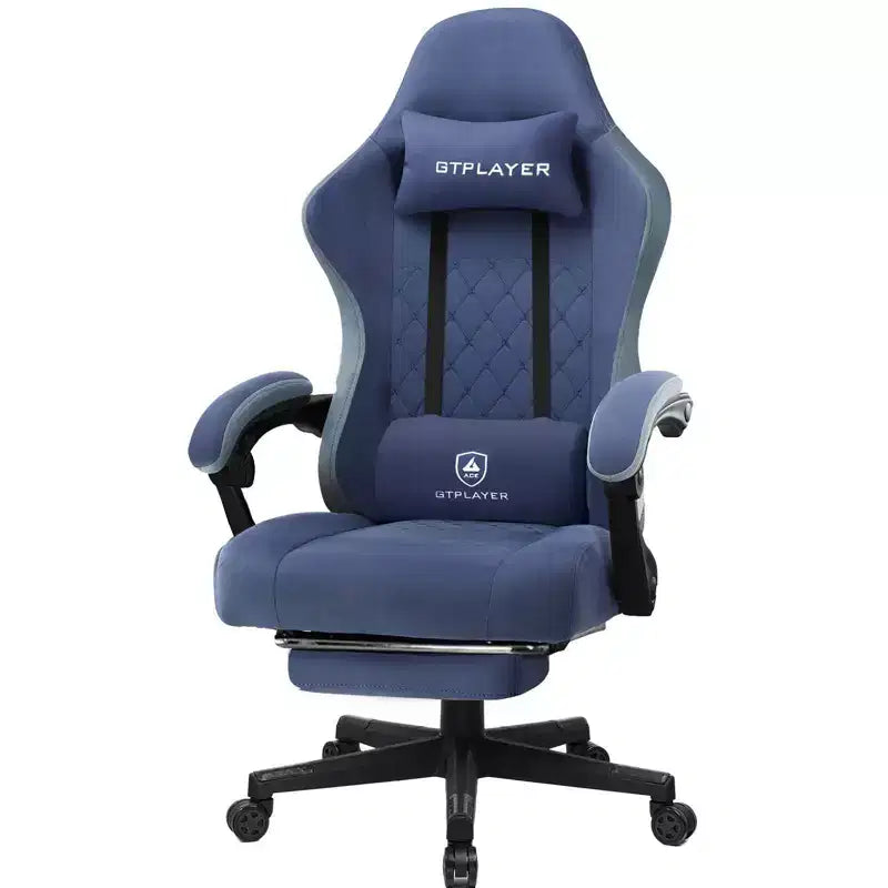 GTPLAYER Sedia da Gaming Sedia da Ufficio in Tessuto con Braccioli a Collegamento Sedia Ergonomica da Computer