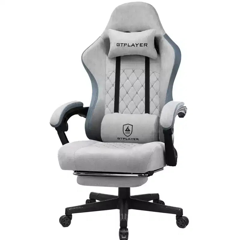 GTPLAYER Sedia da Gaming Sedia da Ufficio in Tessuto con Braccioli a Collegamento Sedia Ergonomica da Computer
