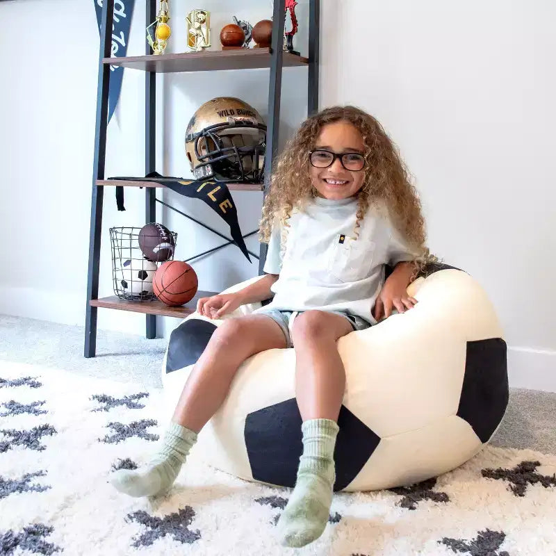 Poltrona sacco Big Joe Sports Ball, morbido peluche di poliestere, per bambini