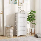 Costway Carrello Portaoggetti in Plastica a 6 Cassetti, 1 o 2 Pezzi, con 4 Ruote Universali, Mobile Cassettiera