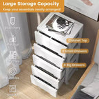 Costway Carrello Portaoggetti in Plastica a 6 Cassetti, 1 o 2 Pezzi, con 4 Ruote Universali, Mobile Cassettiera