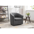 Poltrona girevole a barilotto in beige/blu/grigio scuro/grigio per 1 persona