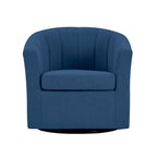 Poltrona girevole a barilotto in beige/blu/grigio scuro/grigio per 1 persona