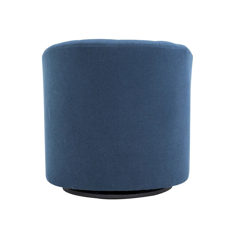 Poltrona girevole a barilotto in beige/blu/grigio scuro/grigio per 1 persona
