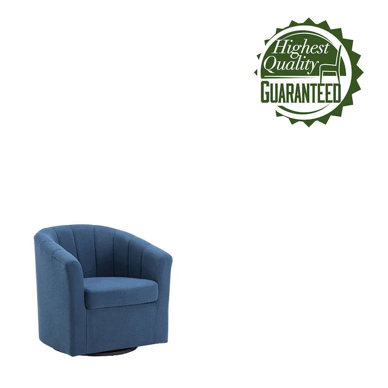 Poltrona girevole a barilotto in beige/blu/grigio scuro/grigio per 1 persona