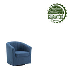Poltrona girevole a barilotto in beige/blu/grigio scuro/grigio per 1 persona