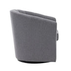 Poltrona girevole a barilotto in beige/blu/grigio scuro/grigio per 1 persona