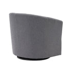 Poltrona girevole a barilotto in beige/blu/grigio scuro/grigio per 1 persona