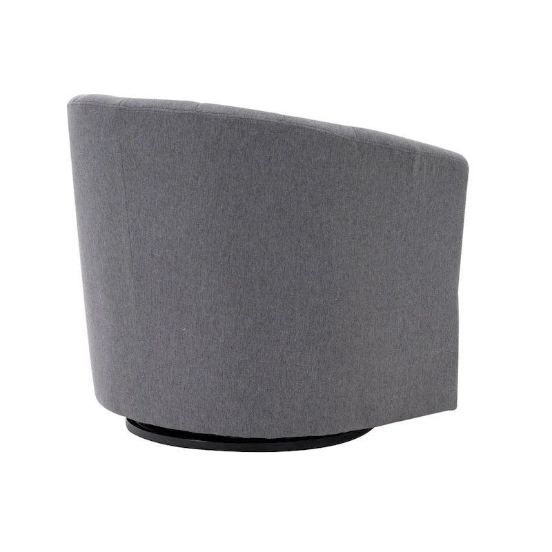 Poltrona girevole a barilotto in beige/blu/grigio scuro/grigio per 1 persona