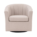Poltrona girevole a barilotto in beige/blu/grigio scuro/grigio per 1 persona