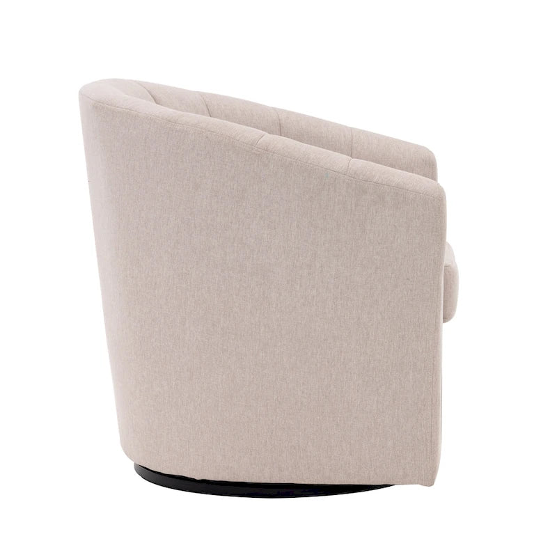 Poltrona girevole a barilotto in beige/blu/grigio scuro/grigio per 1 persona