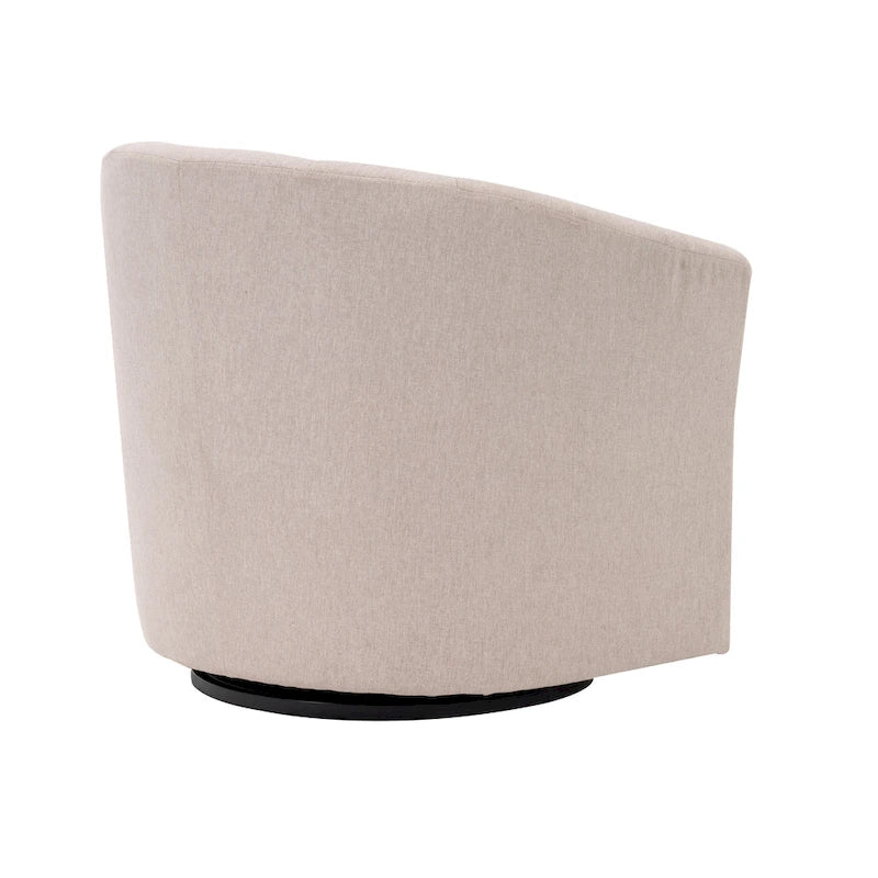 Poltrona girevole a barilotto in beige/blu/grigio scuro/grigio per 1 persona