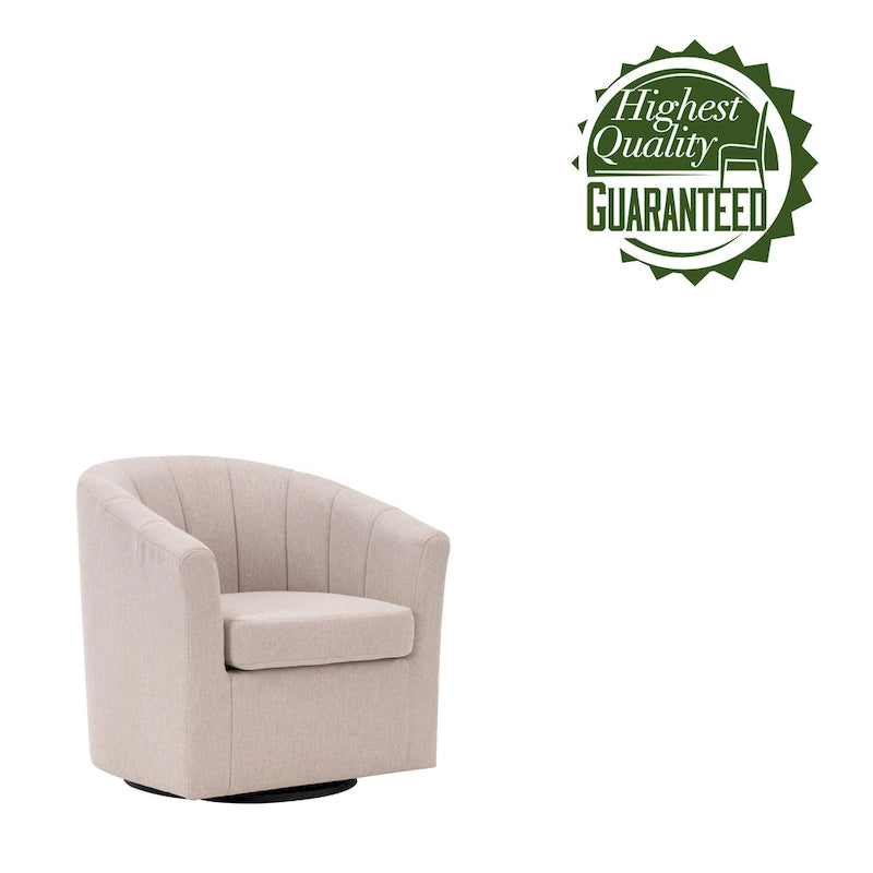 Poltrona girevole a barilotto in beige/blu/grigio scuro/grigio per 1 persona