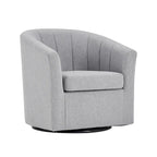 Poltrona girevole a barilotto in beige/blu/grigio scuro/grigio per 1 persona
