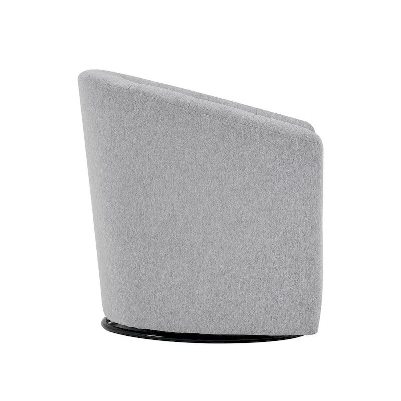 Poltrona girevole a barilotto in beige/blu/grigio scuro/grigio per 1 persona