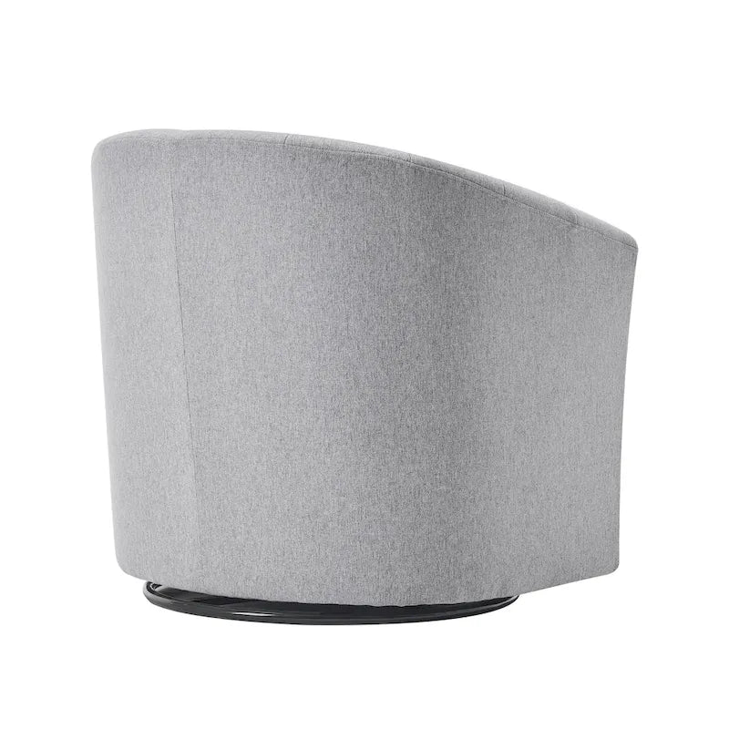 Poltrona girevole a barilotto in beige/blu/grigio scuro/grigio per 1 persona