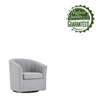 Poltrona girevole a barilotto in beige/blu/grigio scuro/grigio per 1 persona