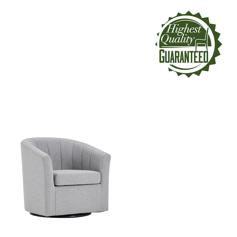 Poltrona girevole a barilotto in beige/blu/grigio scuro/grigio per 1 persona