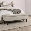 Louise Tufted Storage Bench, Light Beige 54 By Kosas Home