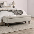 Louise Tufted Storage Bench, Light Beige 54 By Kosas Home
