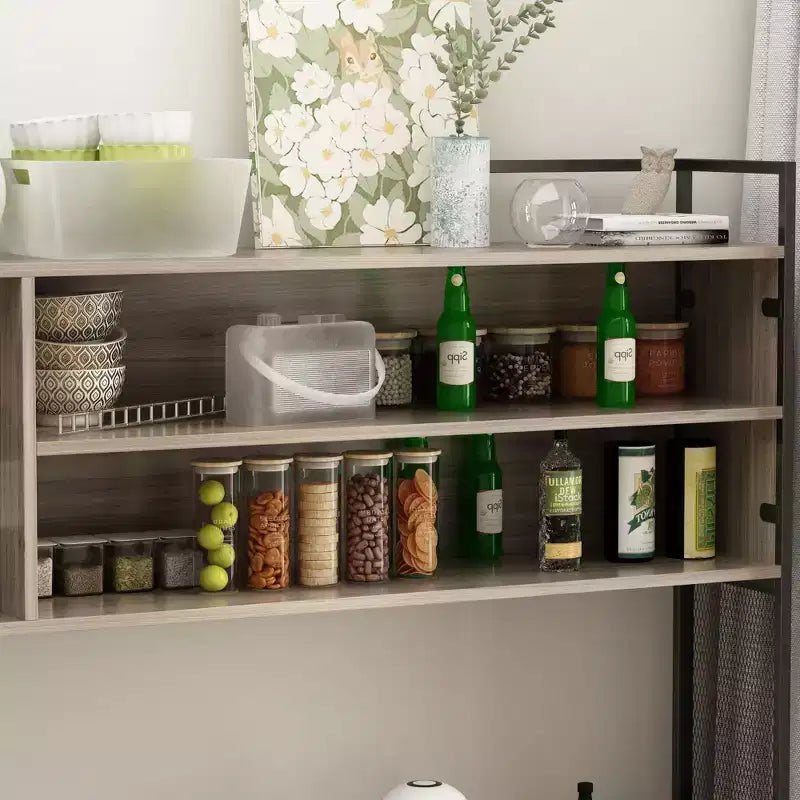 Madia da cucina in legno Famapy da 150 cm con ante in metallo, 3 cassetti e ripiani, per sala da pranzo