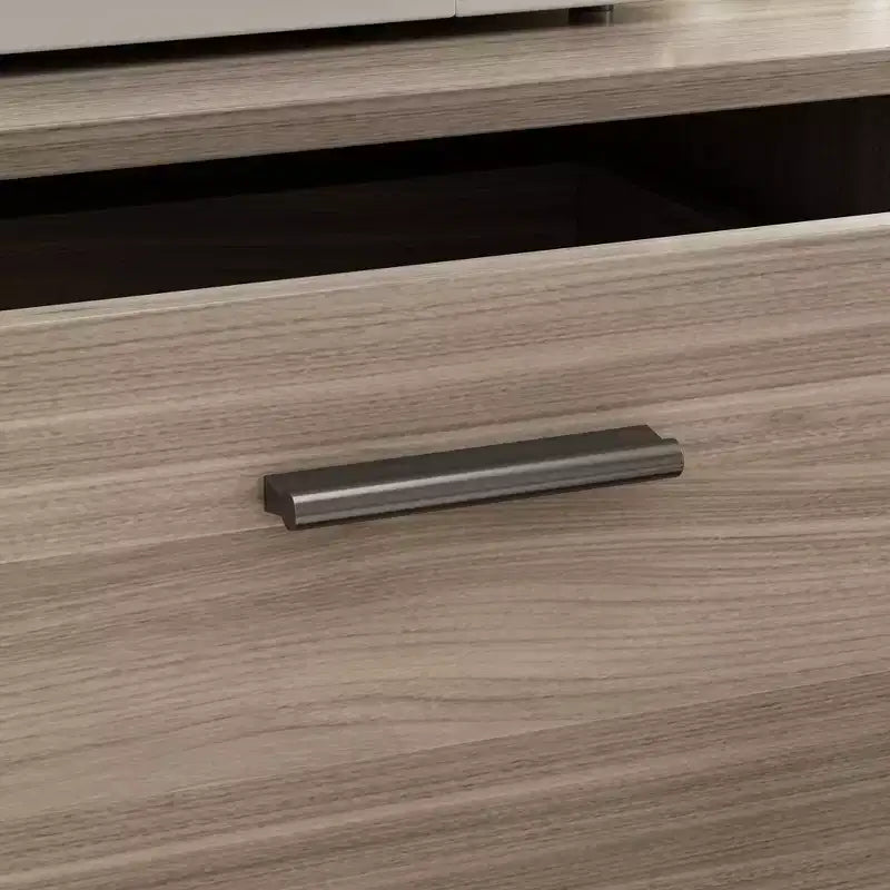 Madia da cucina in legno Famapy da 150 cm con ante in metallo, 3 cassetti e ripiani, per sala da pranzo