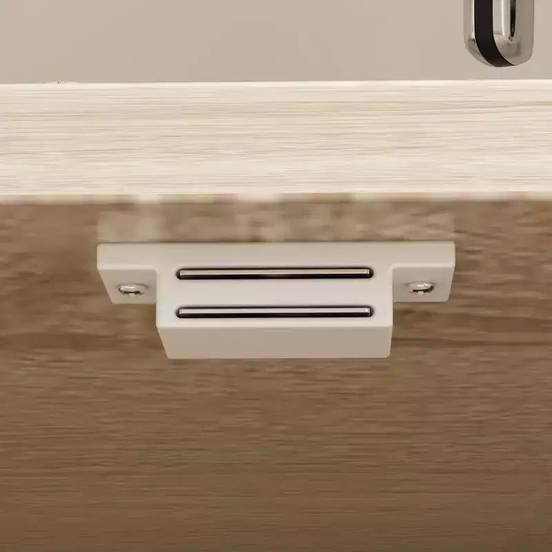 Madia da cucina in legno Famapy da 150 cm con ante in metallo, 3 cassetti e ripiani, per sala da pranzo