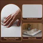 Materasso in schiuma memory gel pieghevole a tre sezioni portatile Continental Sleep da 3 pollici | Lati in rete traspirante con rivestimento ultra morbido, rimovibile e lavabile